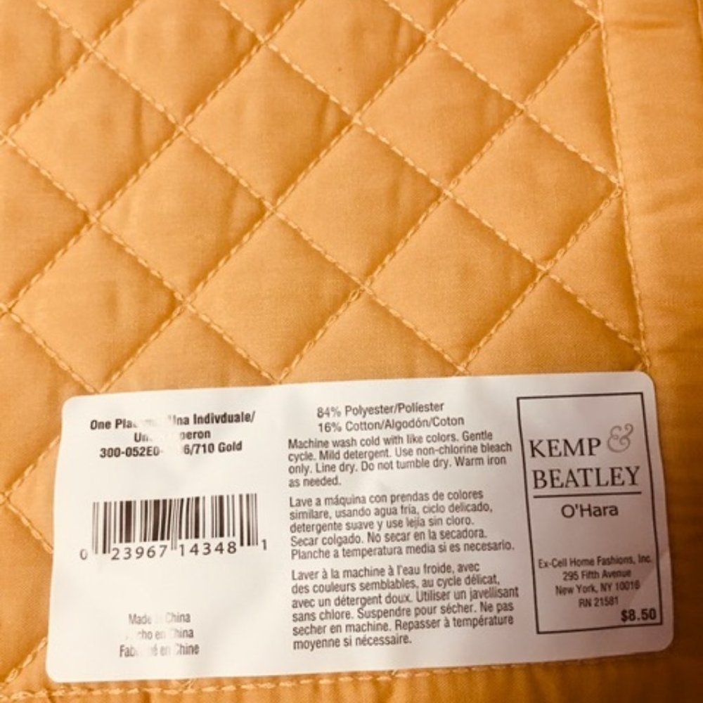 Kemp Beatley "O'Hara" Place Mats (3) NWT - Picture 3 of 6